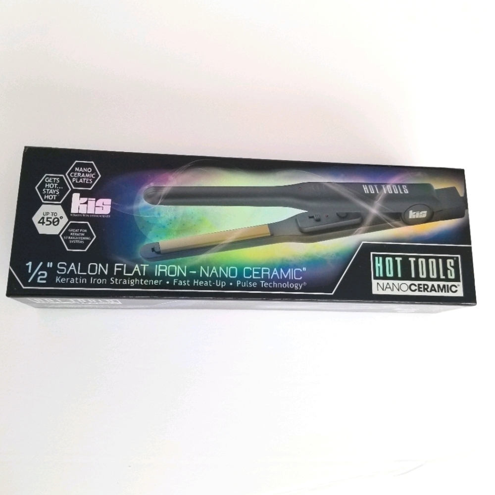 Hot Tools 1/2" Salon Nano Ceramic Flat Iron